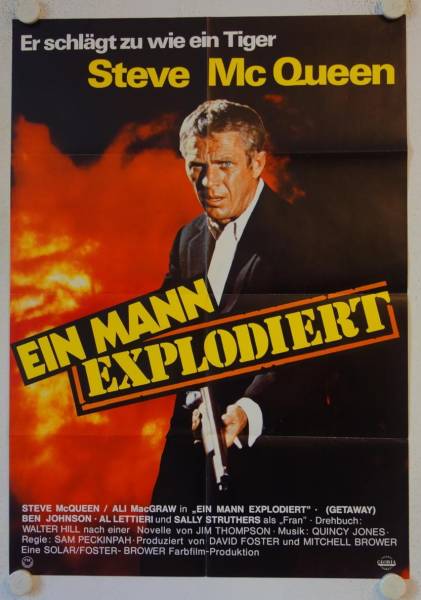 Getaway originales deutsches Filmplakat (R80s)